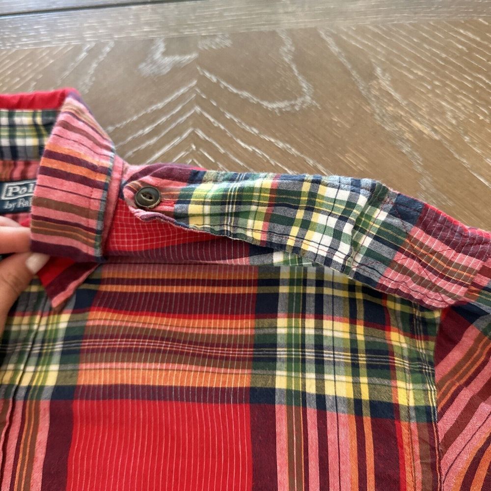 Polo Ralph Lauren Shirt Mens XL RED PLAID Button Down EXCELLENT ~ Fast Ship - Picture 4 of 7